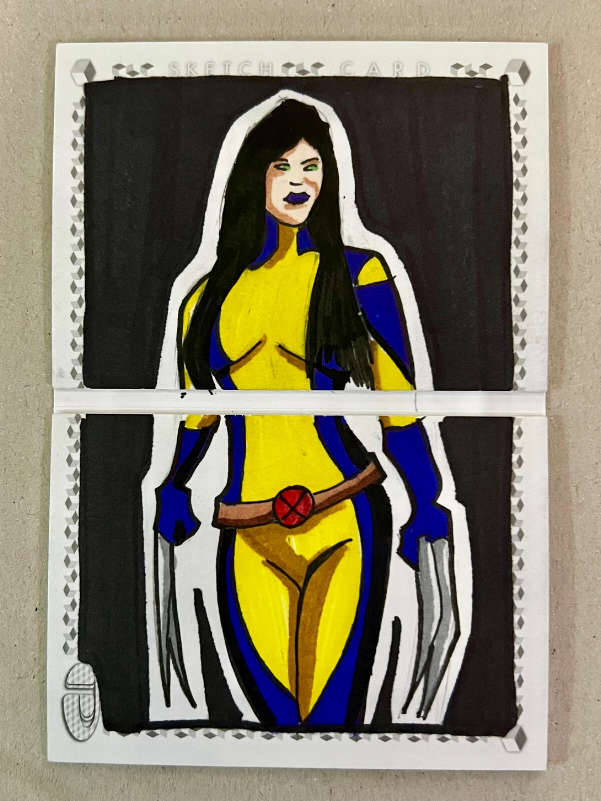 その他 MARVEL PREMIER 2017 X-MEN sketch card 2017 Upper Deck Marvel Premier Dual Panel Sketch Card X-23