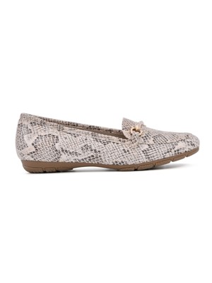 

RIALTO Женские бежевые лоферы без шнурков со змеиным принтом и круглым носком, Бежевый, GUIDING R31244W