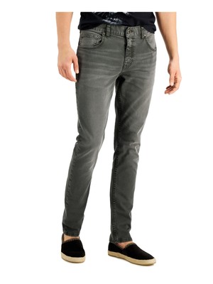 

Мужские зеленые зауженные джинсы из эластичного денима INC с талией 30, Зеленый, 100111556