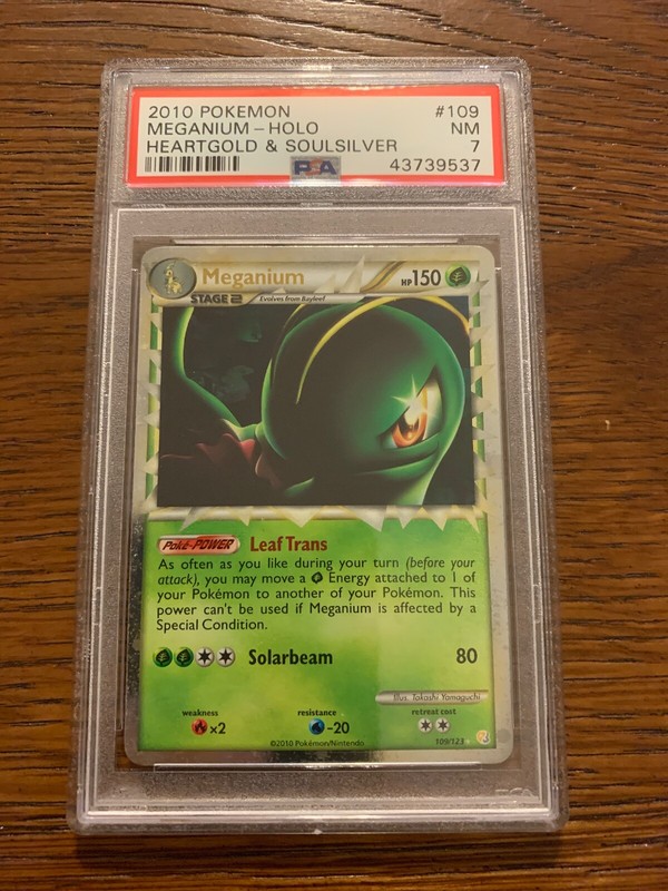 Meganium Prime 109 123 Hgss Psa 9 Mint Holo Rare Pokemon Card Pokemon Individual Cards Collectables