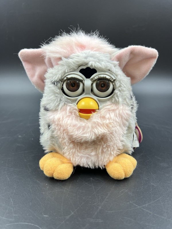 1998 Tiger Electronics Furby Gray and Pink with Spots Model