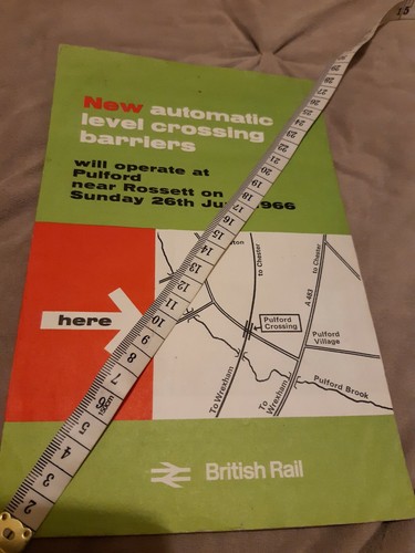 British Rail Automatic Level Crossing Pulford Rossett 1966