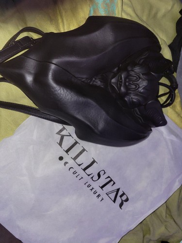 Killstar Vamped Up Backpack Black Zipper Bat Gothic Alternative