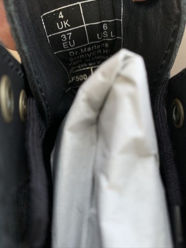 DR. MARTENS DR. MARTENS 37 SHRIVER HI 8 EYE SCHNÜRSTIEFEL STIEFEL STIEFELETTE BLACK UK 4 US6