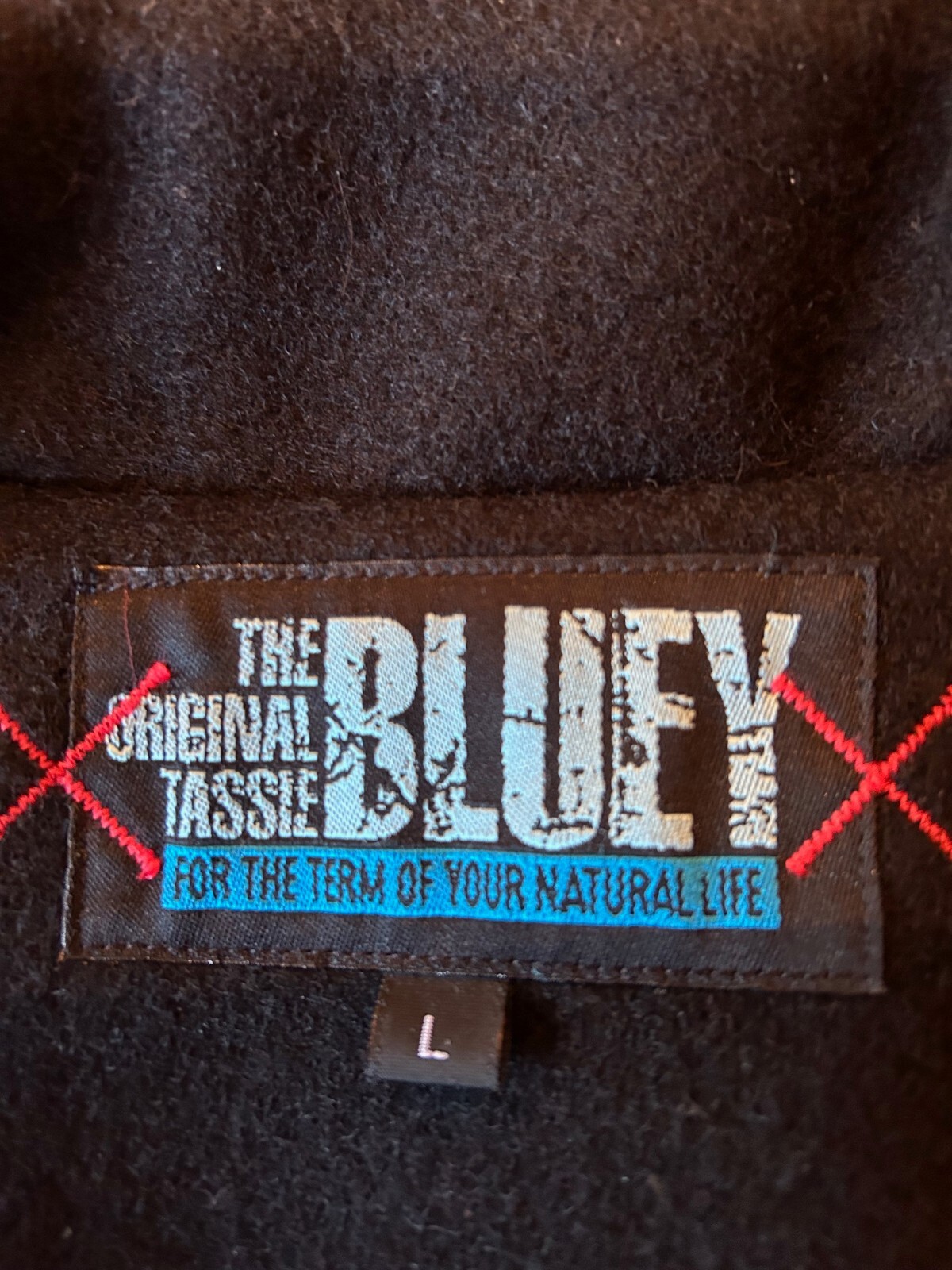 Tasmanian made Bluey wool jacket men s black size L eBay