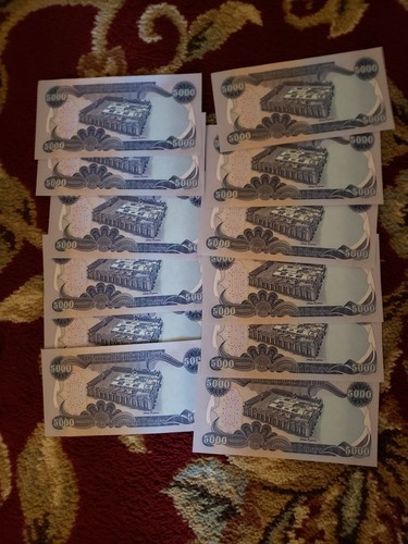 1 MILLION IQD (1,000,000)- (200) x 5,000 Dinar notes
