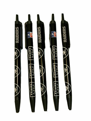 NFL Team Official Licensed Click Pens 5 pack Black Ink