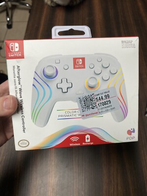 PDP Afterglow Wave Wireless Controller For Nintendo Switch White (NEW)