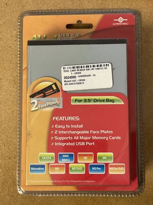 Vantec USB 2.0 Multi-LUN Memory Internal Card Reader - 3.5  Drive Bay UGT-CR900