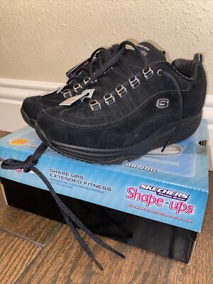 SKECHERS  Shape Ups Energy Blast Women s 7 XF Extended Fitness Black Sneakers