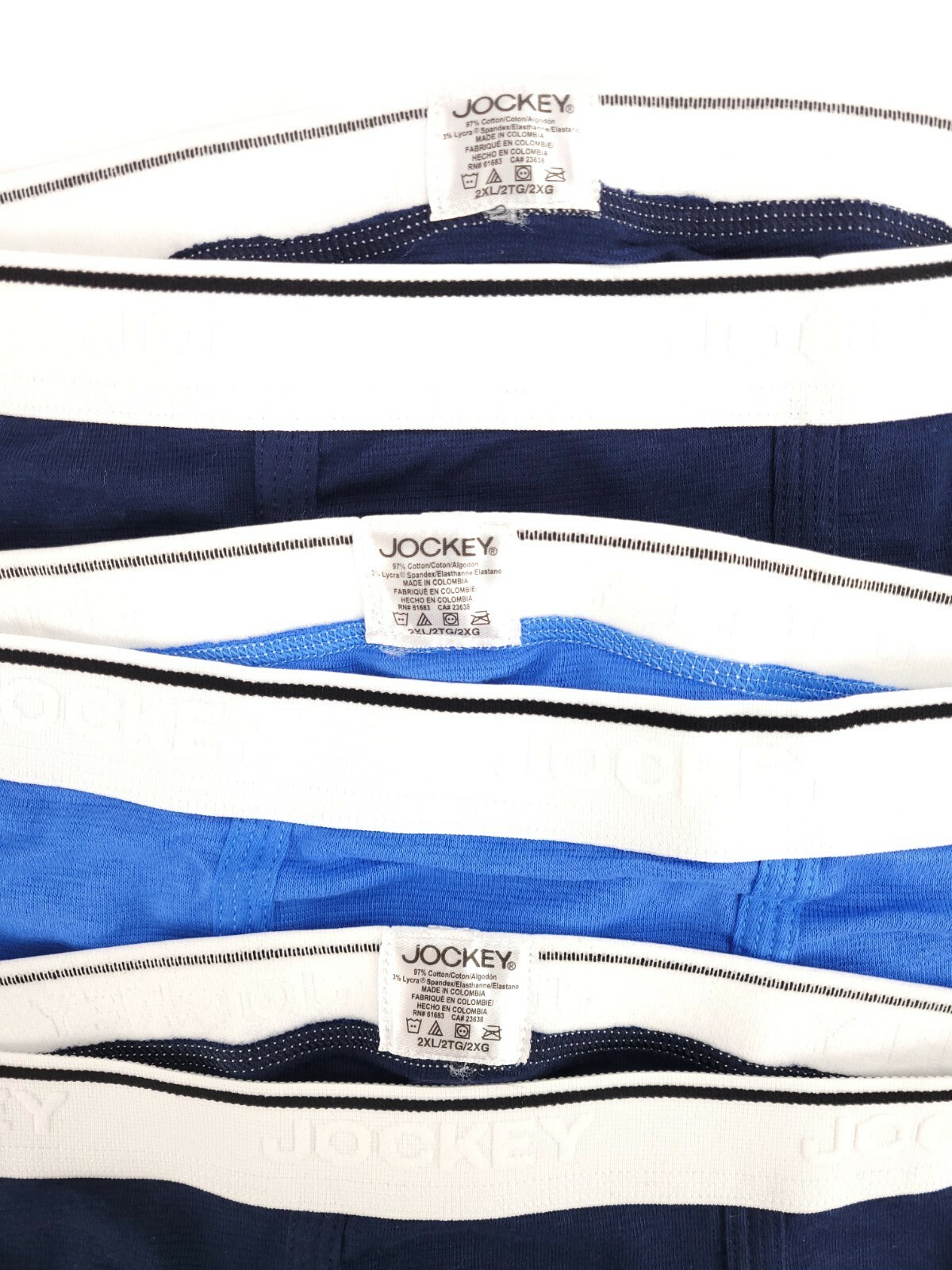 Jockey Sport Briefs Performance Mens Vtg H Fly Front 2XL