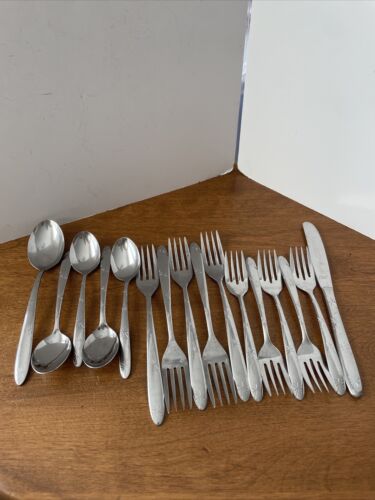 16 Atomic Star Knife Fork Spoon Teaspoon Stainless Steel Japan Vintage Flatware