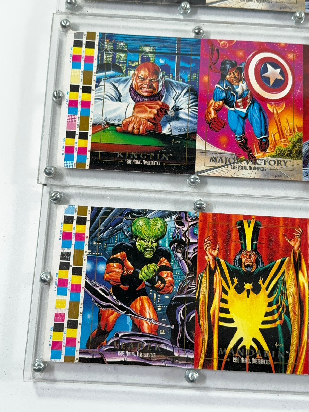 Skybox 1992 Marvel Masterpieces UNCUT SHEETS x6 LOOK cards