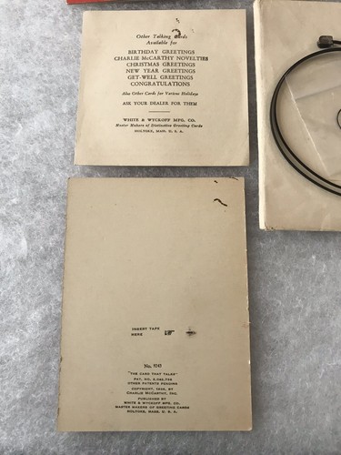 Vintage Charlie McCarthy Talking Greeting Card Edgar Bergman