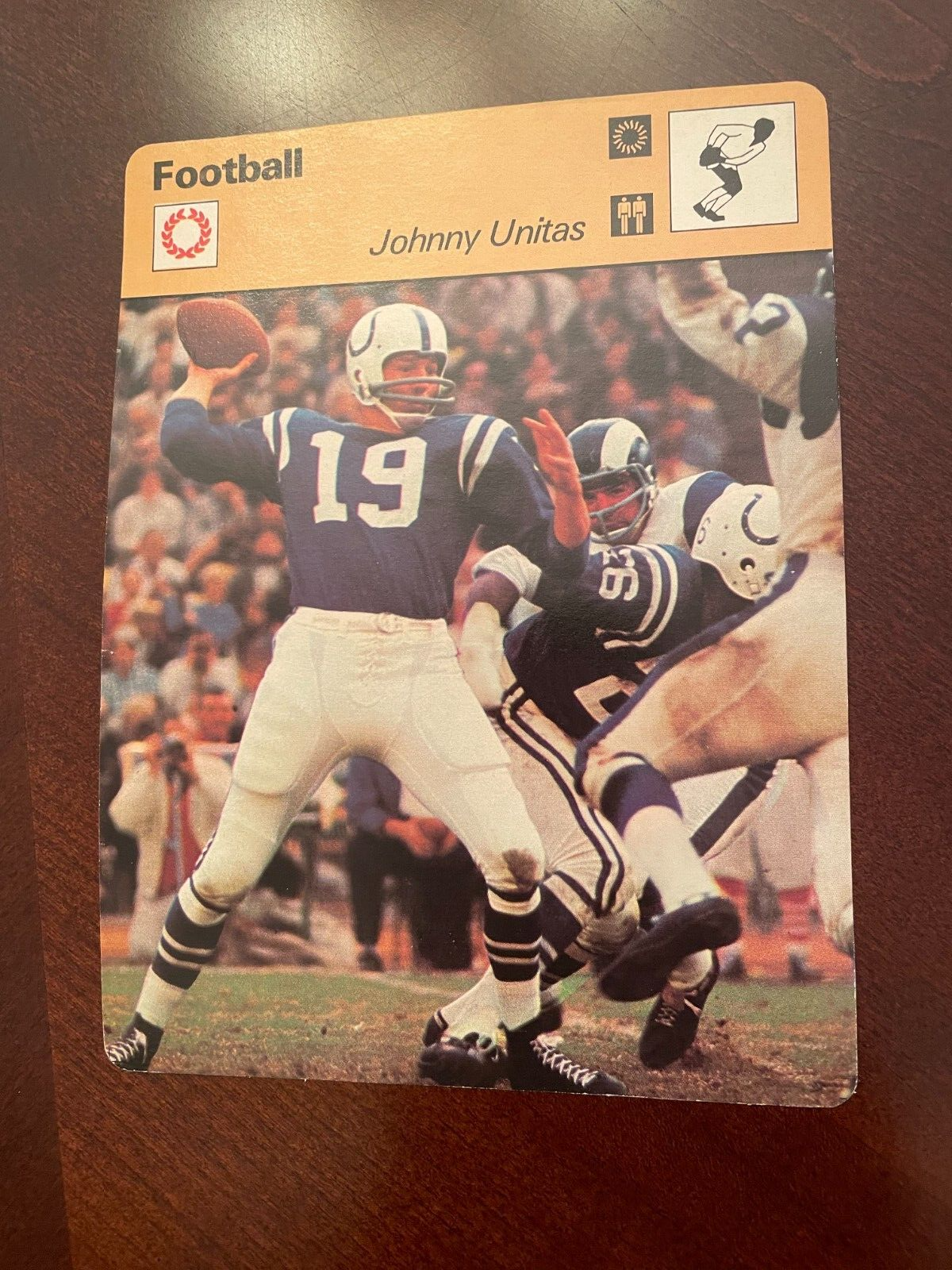 1977 Sportscaster NFL Card #01-15 (Japan) Johnny Unitas 1977 Sportscaster NFL Card #01-15 (Japan) Johnny Unitas
