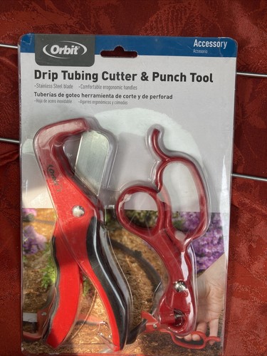 New Orbit 67758 Red Drip Tubing Cutter & Punch Tool Kit - Stainless Steel Blade