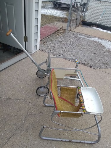 Antique Baby Bouncer & Stroller For Restoration