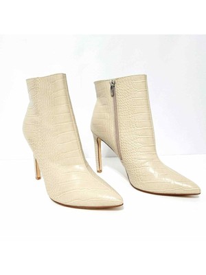 Женские бежевые ботильоны на шпильке с острым носком и подкладкой NINE WEST, 7,5 М