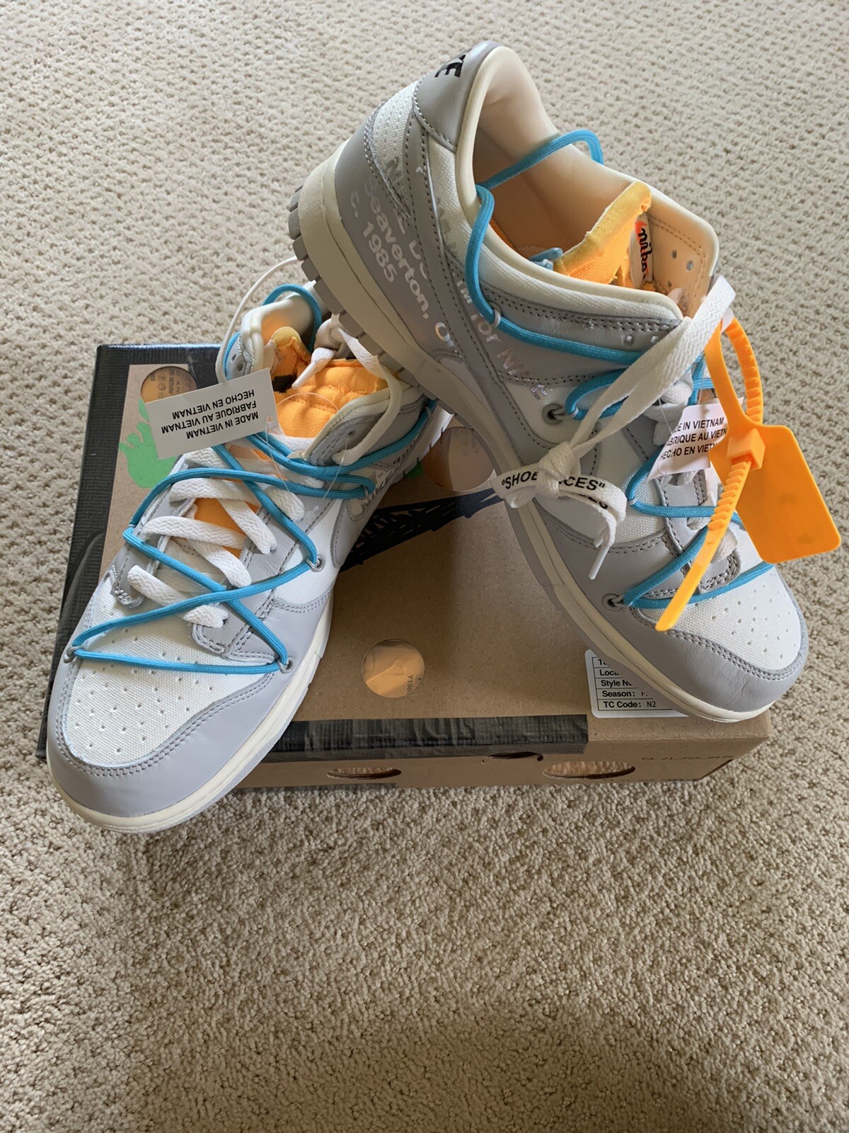 nike off white dunk low lot 2