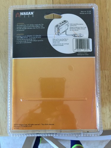 Wagan Tech 9139 4-Way Socket Output. Easy Adhesive Mounting To Expand DC Power.