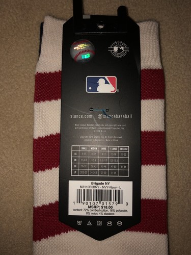 Mens Stance Brigade NY Yankees Large 9-12 Socks