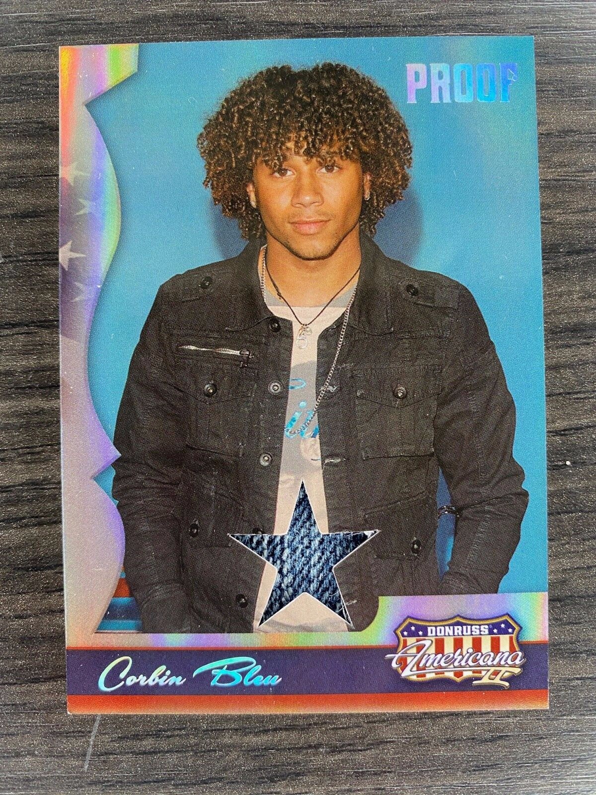 2008 Americana COLOR RELIC PROOF Corbin Bleu, Actor #38/50