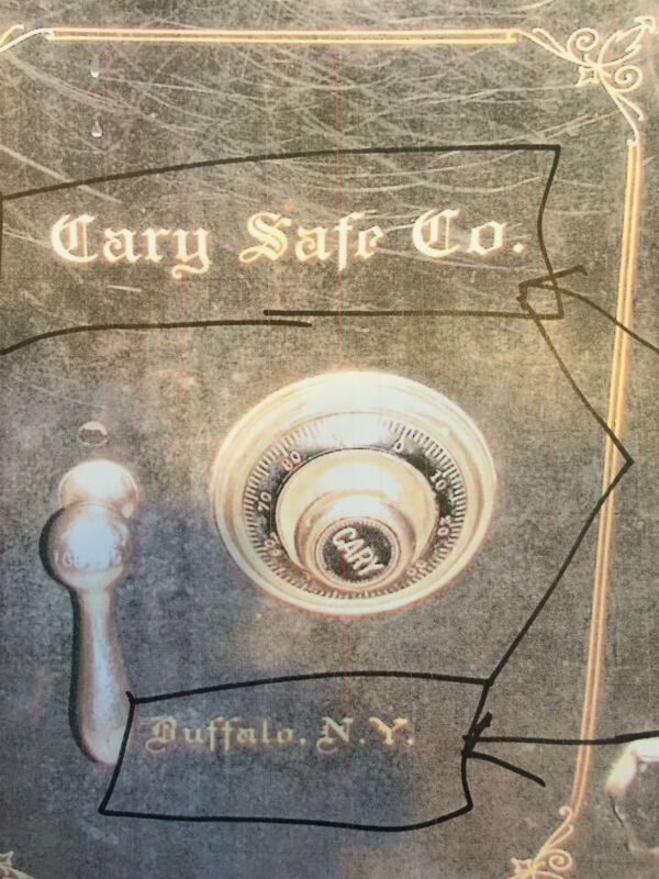 Cary Safe Co. Lettering, Emblem, Stickers, Decal, NEW Reproduction