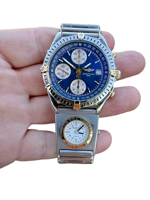 USED AUTHENTIC BREITLING CHRONOMAT B13047 STEEL GOLD ROLLO