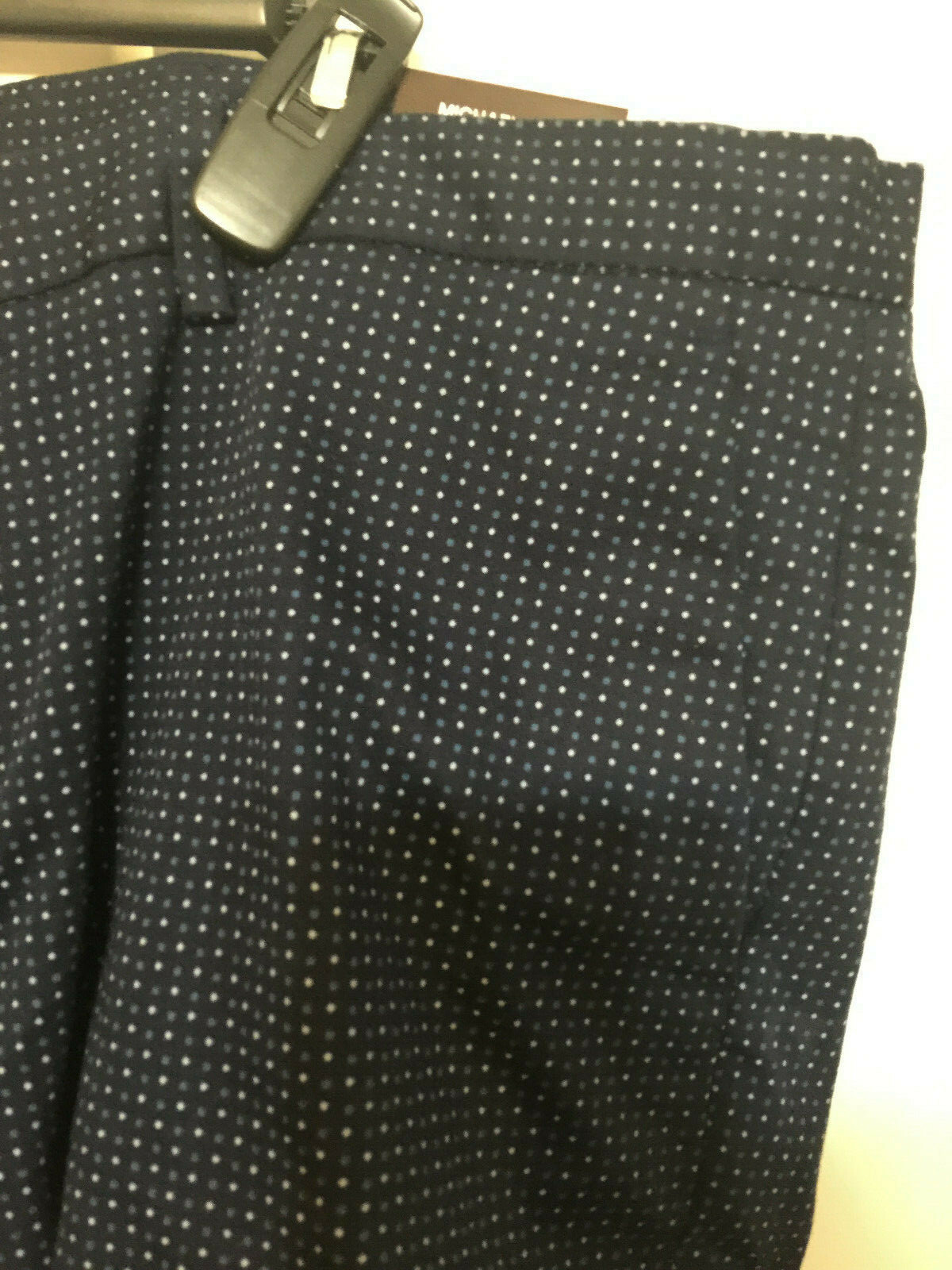 NWT Michael Kors Mens Casual Shorts Flat Front Midnight Blue Small Geo Print 38W