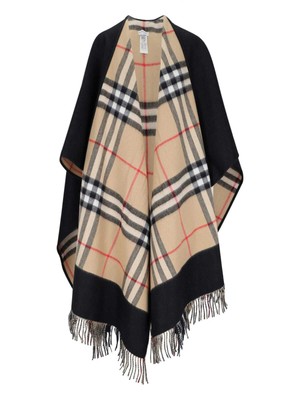Pre-owned Burberry Reversible Cape In Black