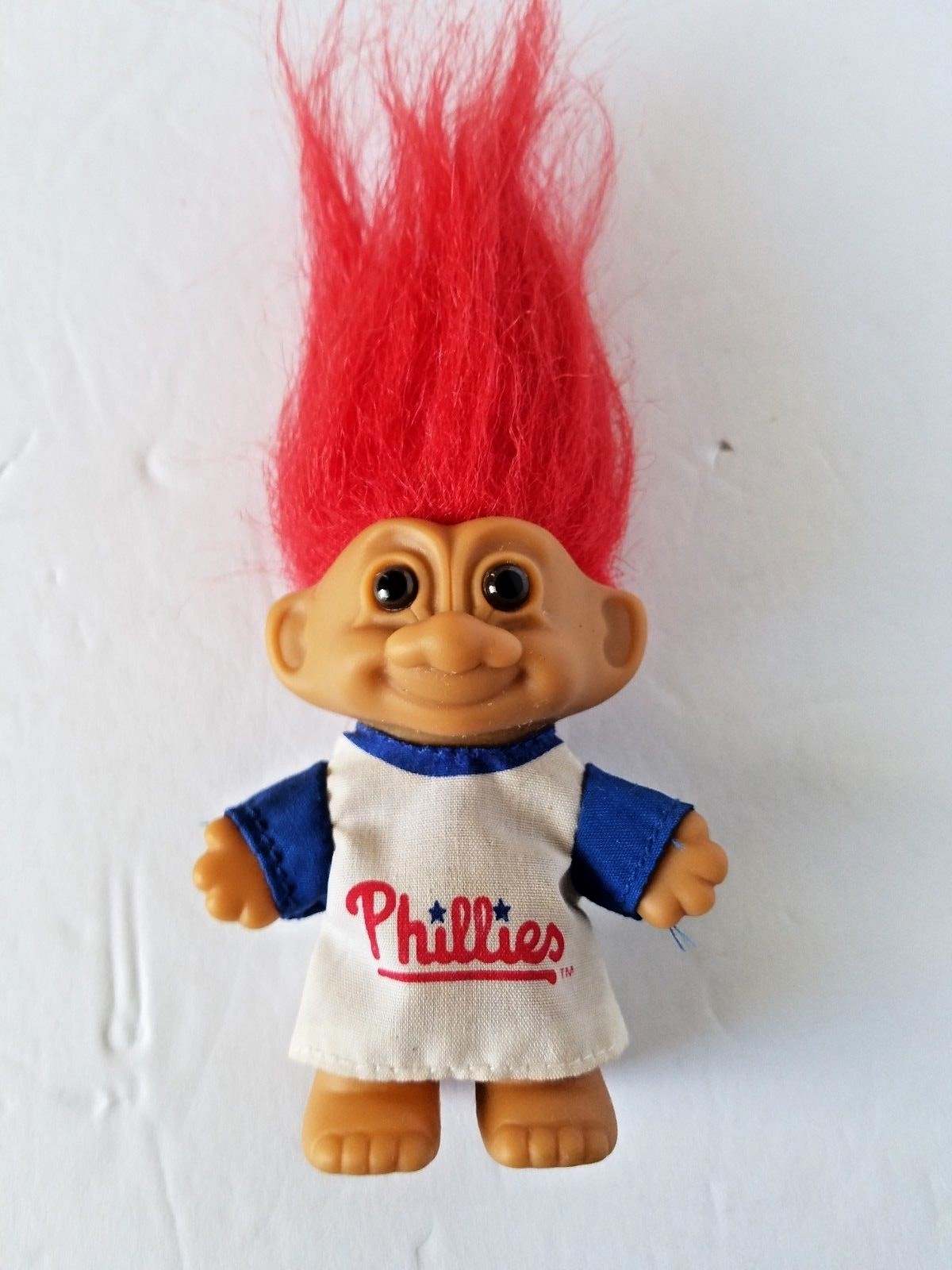 Phillies Troll Doll Good Luck Sports Doll Red Hair 3 inches RUSS Vintage