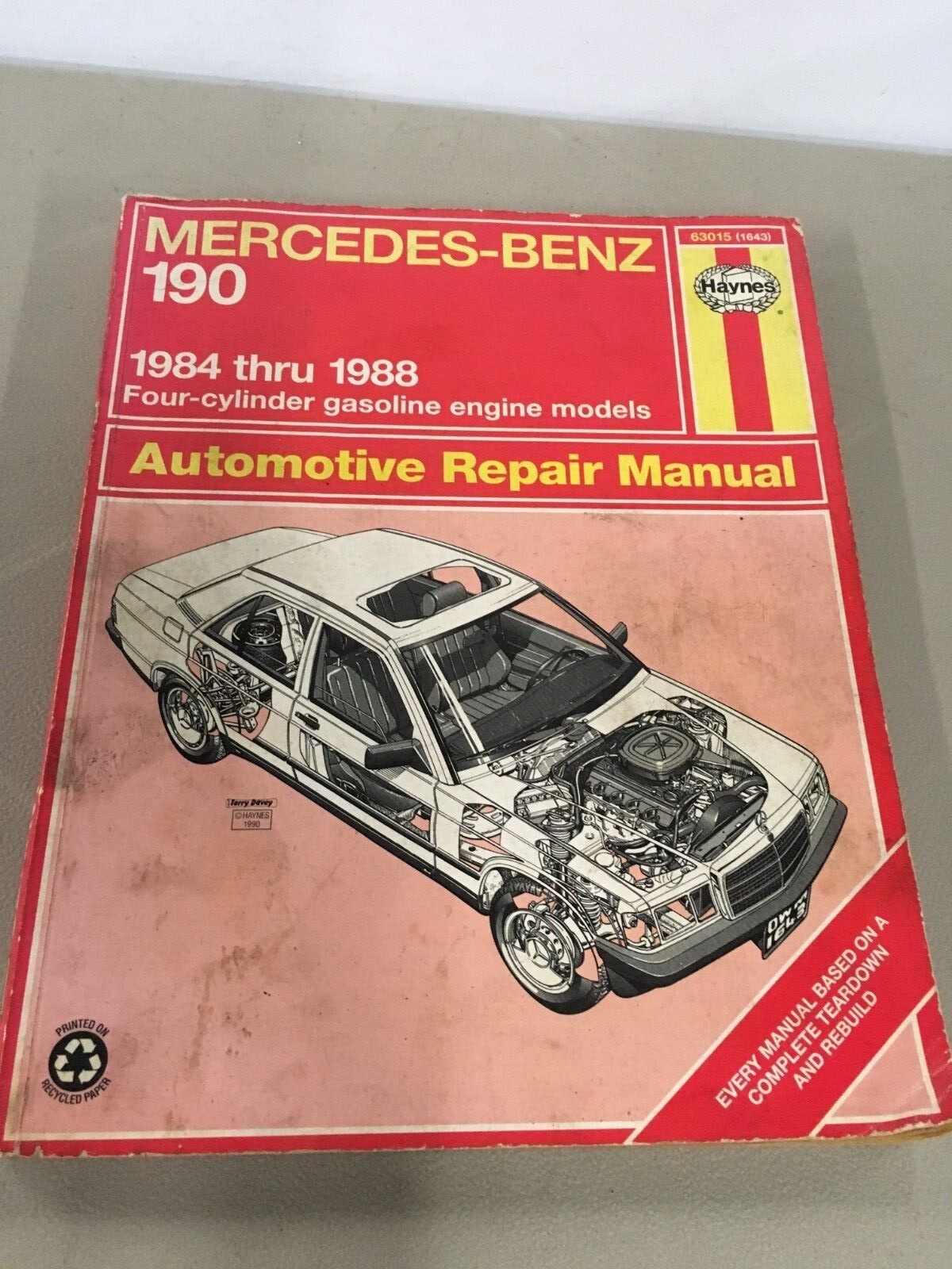 Haynes Repair Manual 1984-1988 Mercedes-Benz 190 63015 (1643