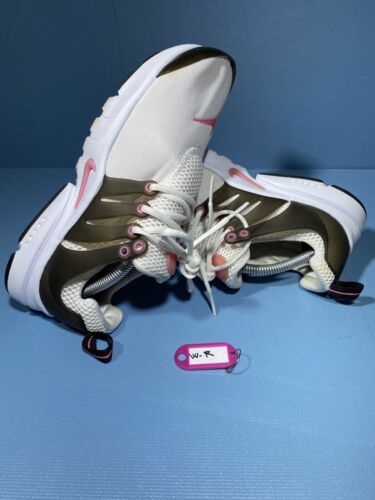 Nike Presto GS White & Pink Black Running Shoes Womens .4Y