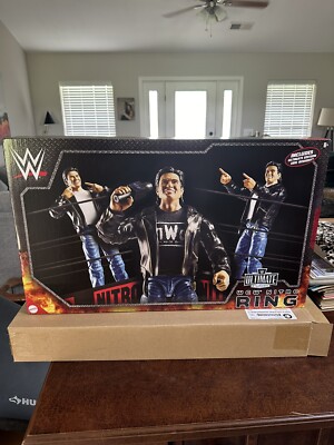 WCW Nitro Real Scale Wrestling Ring Playset w/ Eric Bischoff Ultimate Edition