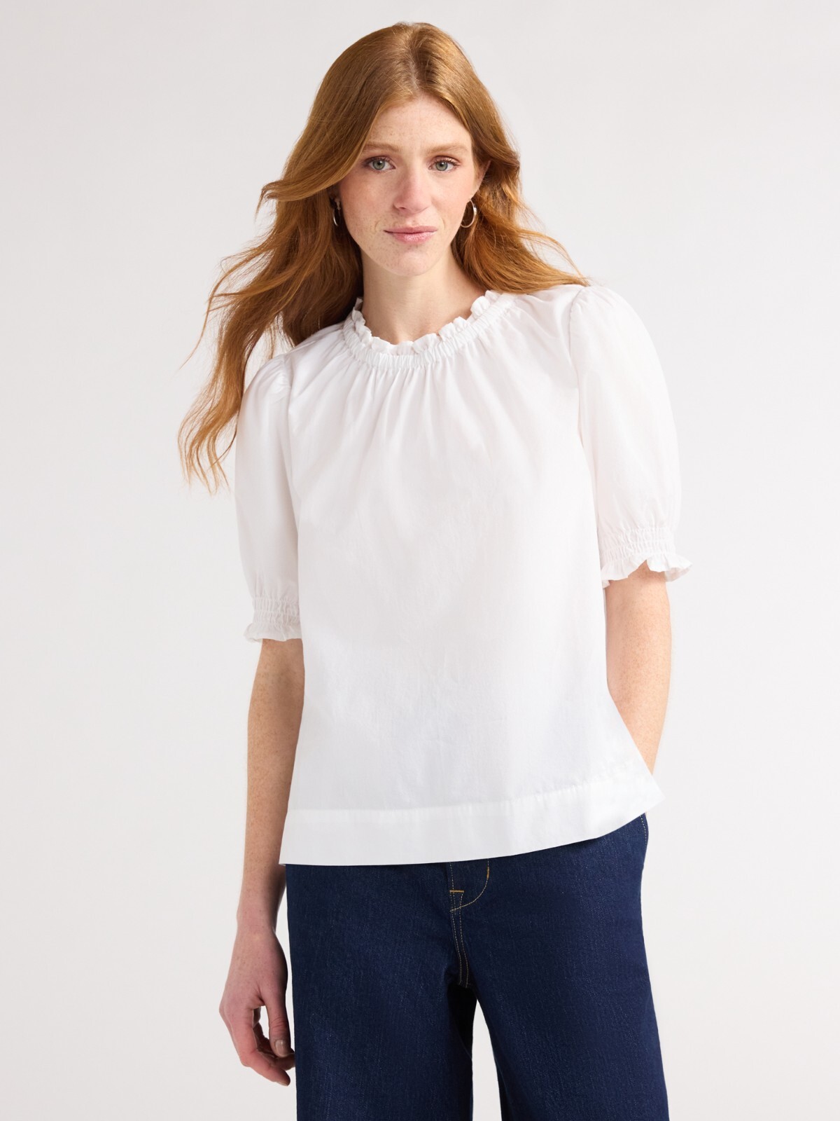 【LUV IS TRUE】正規品 送料無料 SM RIBBON PUFF PATTERN TEE Puff-sleeve Squareneck Top In Ratti® Pink Blooms Print For