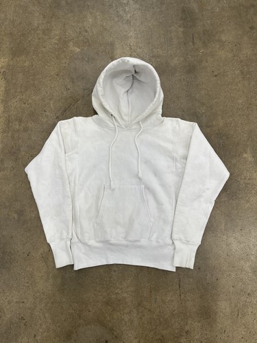 Vintage 70s Champion Reverse Weave Warmup White Hoodie Made In USA Size Small eBay