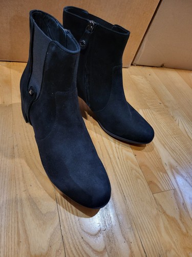 Geox Women s D New ANNYA MID Saude Leather Ankle Booties Black EUR 39.5 US 9.5 M eBay