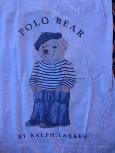 Vintage 90s Ralph Lauren Polo Bear Beach Towel