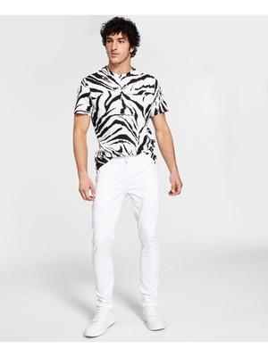 

INC Mens White Flat Front, Skinny Fit Stretch Jeans Талия 30, Белый, 100127060