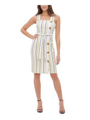 

TOMMY HILFIGER Женское желтое платье-футляр с пуговицами и тонкими бретелями TOMMY HILFIGER, Желтый