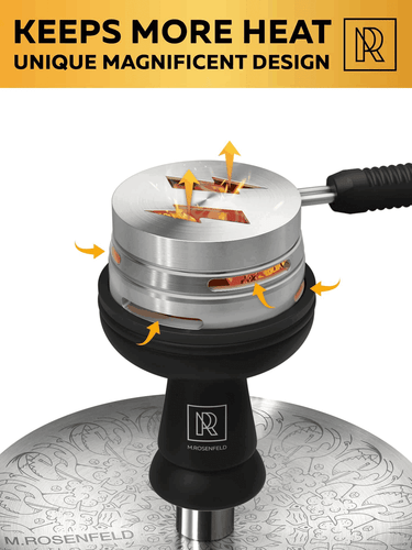 Black Hookah Bowl Set Silicone Shisha Bowl with Hookah Tongs & Heat Management