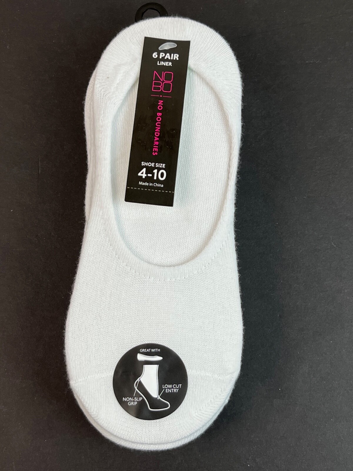 Liners 4-10 White 6 Pack Nwt
