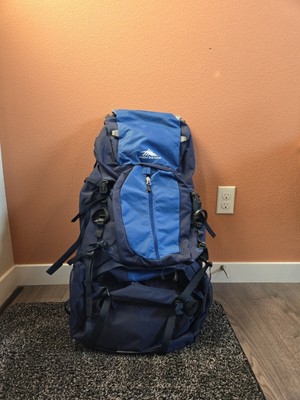 High Sierra Sentinel 65 No Frame Outdoor Hiking Backpack Blue