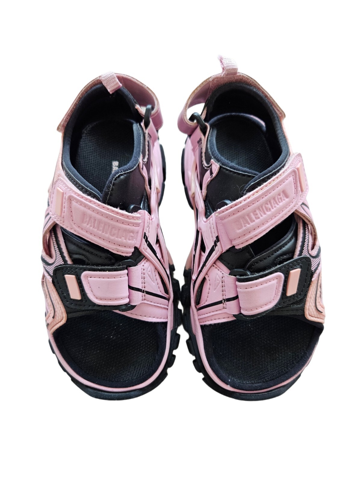 Balenciaga Pink/Black Track Sandal For Kids | eBay
