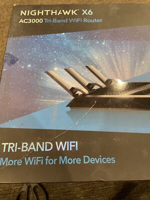 Netgear R7850 AC3000 Nighthawk X6 Tri-Band Wi-Fi Gigabit Router R7850 3.0Gbps