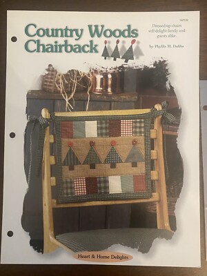 Country Woods Christmas Chair Back Quilting Pattern Oxmoor House Vintage