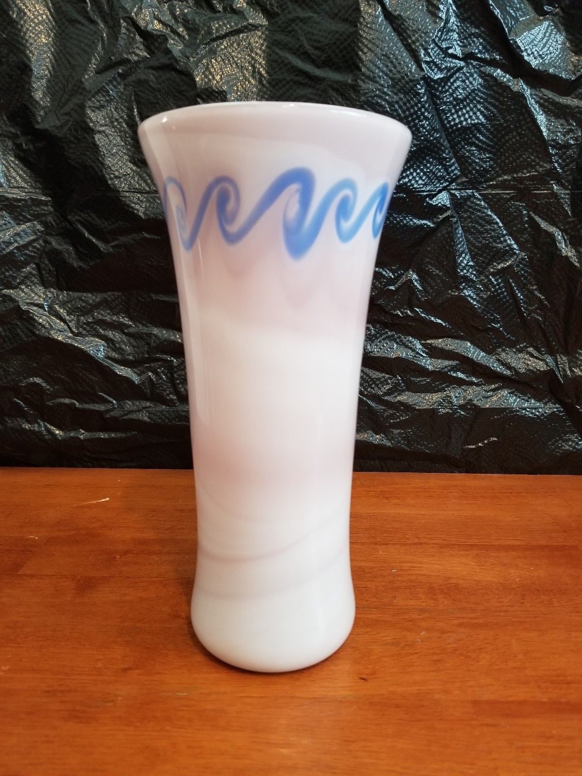 SIGNED ZELLIQUE STUDIO JOSHEP MOREL ART GLASS VASE 8 7/8