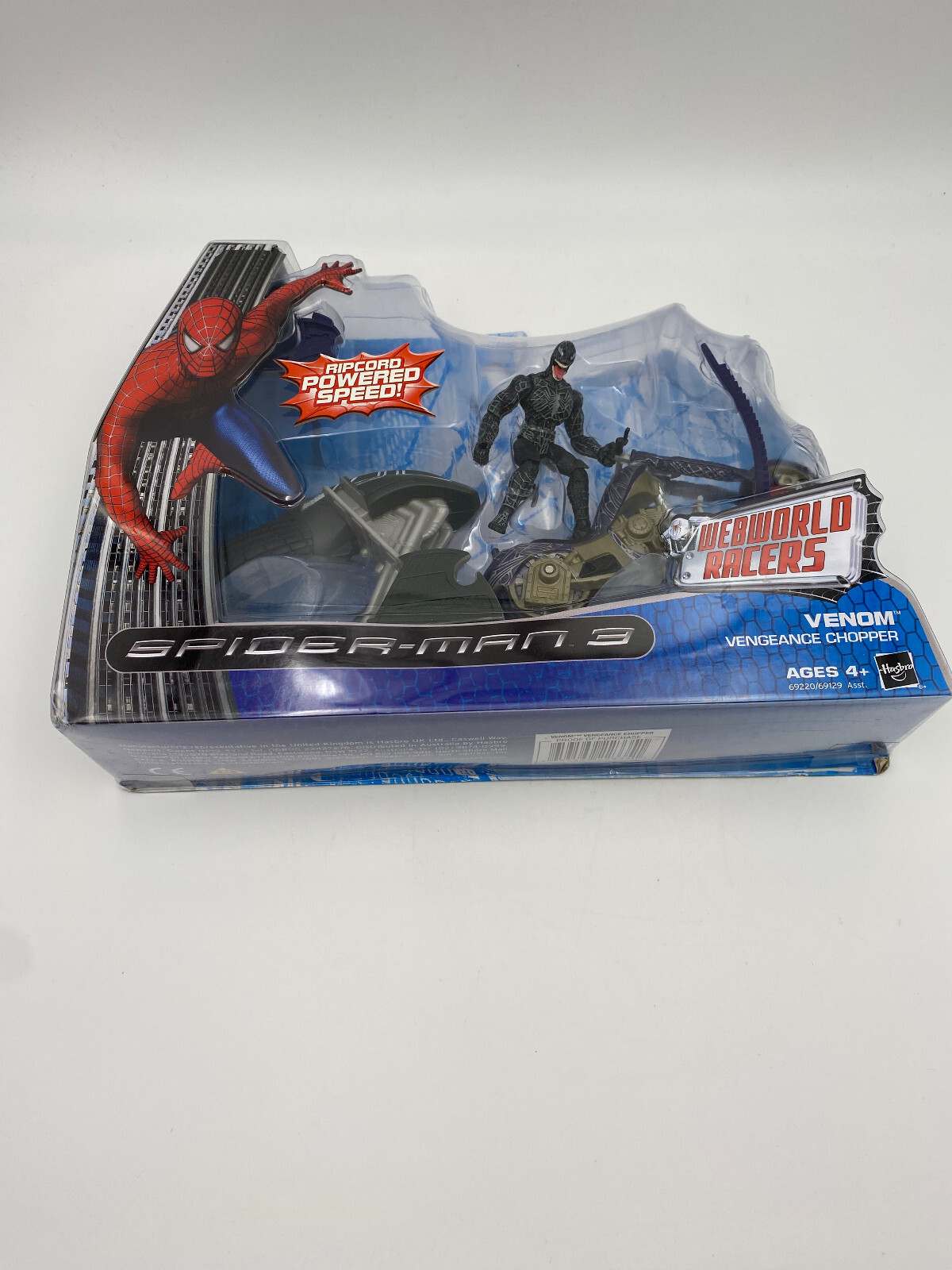 2007 Spiderman 3 Webworld Racers Venom Vegeance Chopper Toy Set New NIB