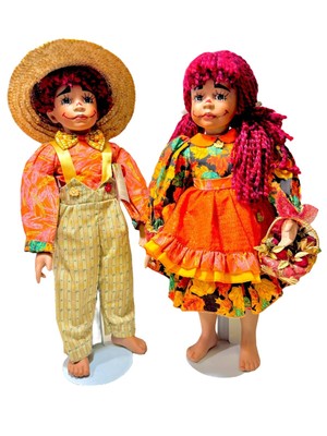 Paradise Galleries Kelly RuBert Vintage Rag Time Missy & Mark Porcelain Dolls