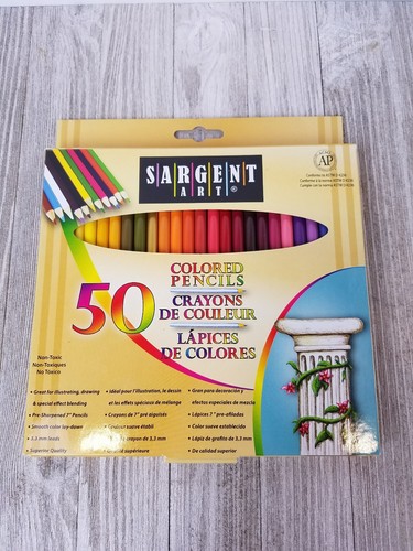 Sargent Art, 50 Colors Coloring Pencils Endangered Animals Craig Norton New